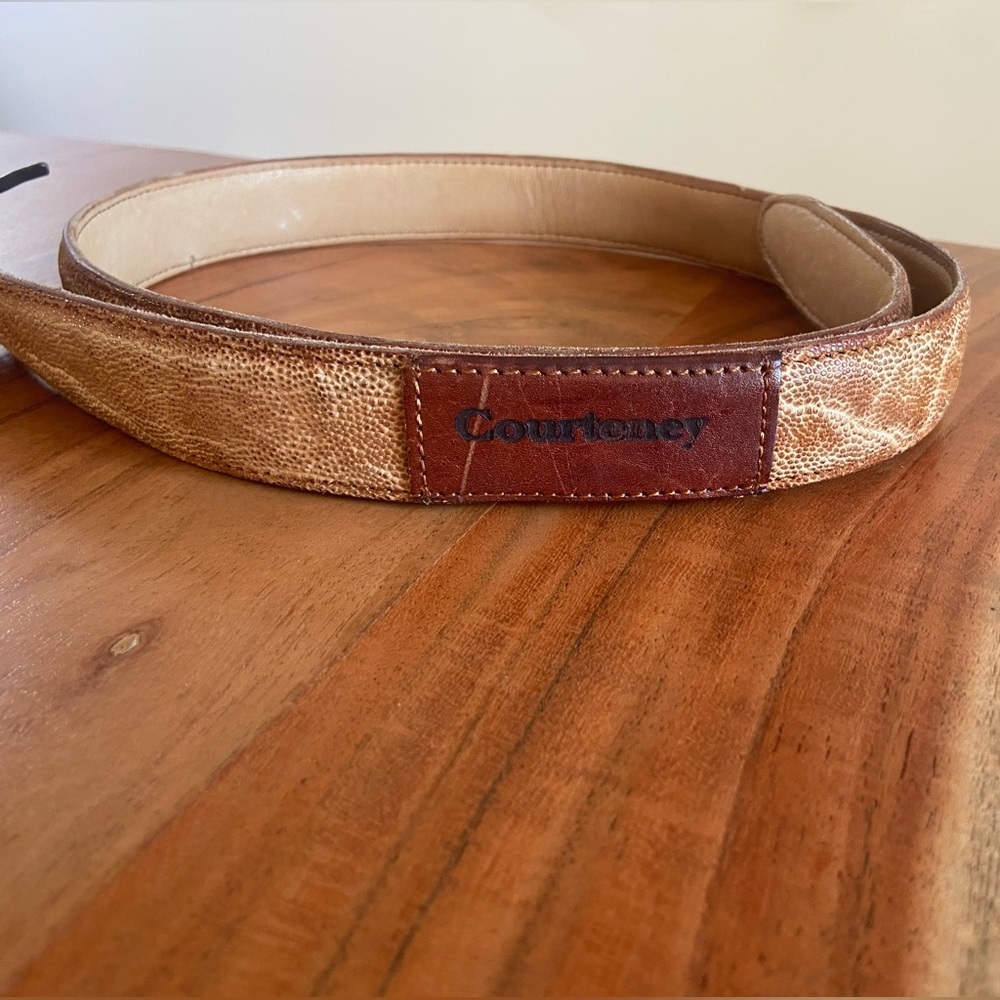 Courtney Elephant Leather Belt 40”